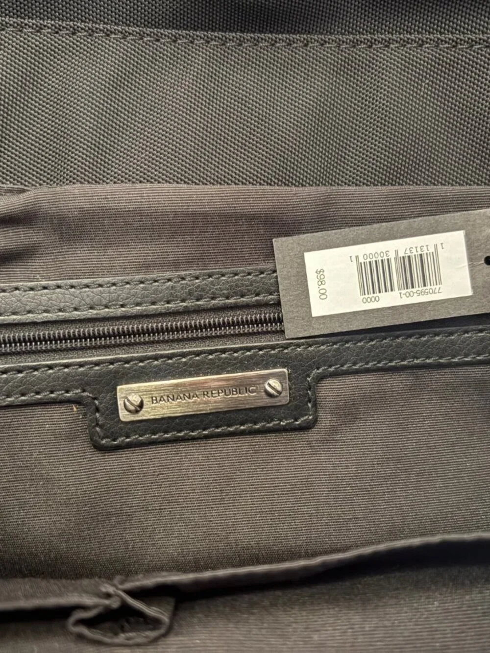 Banana Republic Messenger Bag Black Adjustable Strap NWT